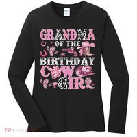 Grandma Of The Birthday Cow Girl Rodeo Cow Girl Birthday Women's Long Sleeve Shirt thumb 0