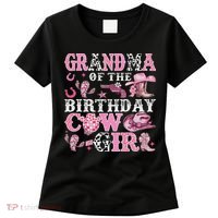 Grandma Of The Birthday Cow Girl Rodeo Cow Girl Birthday Women's T-Shirt thumb 0