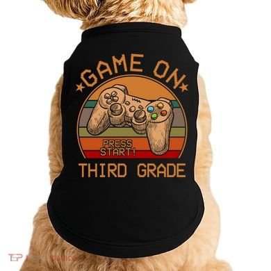 Game On Third Grade Back To School Gamer Funny Funny Gift Doggie Tank
