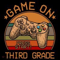 Game On Third Grade Back To School Gamer Funny Funny Gift Women's Hoodie thumb 2