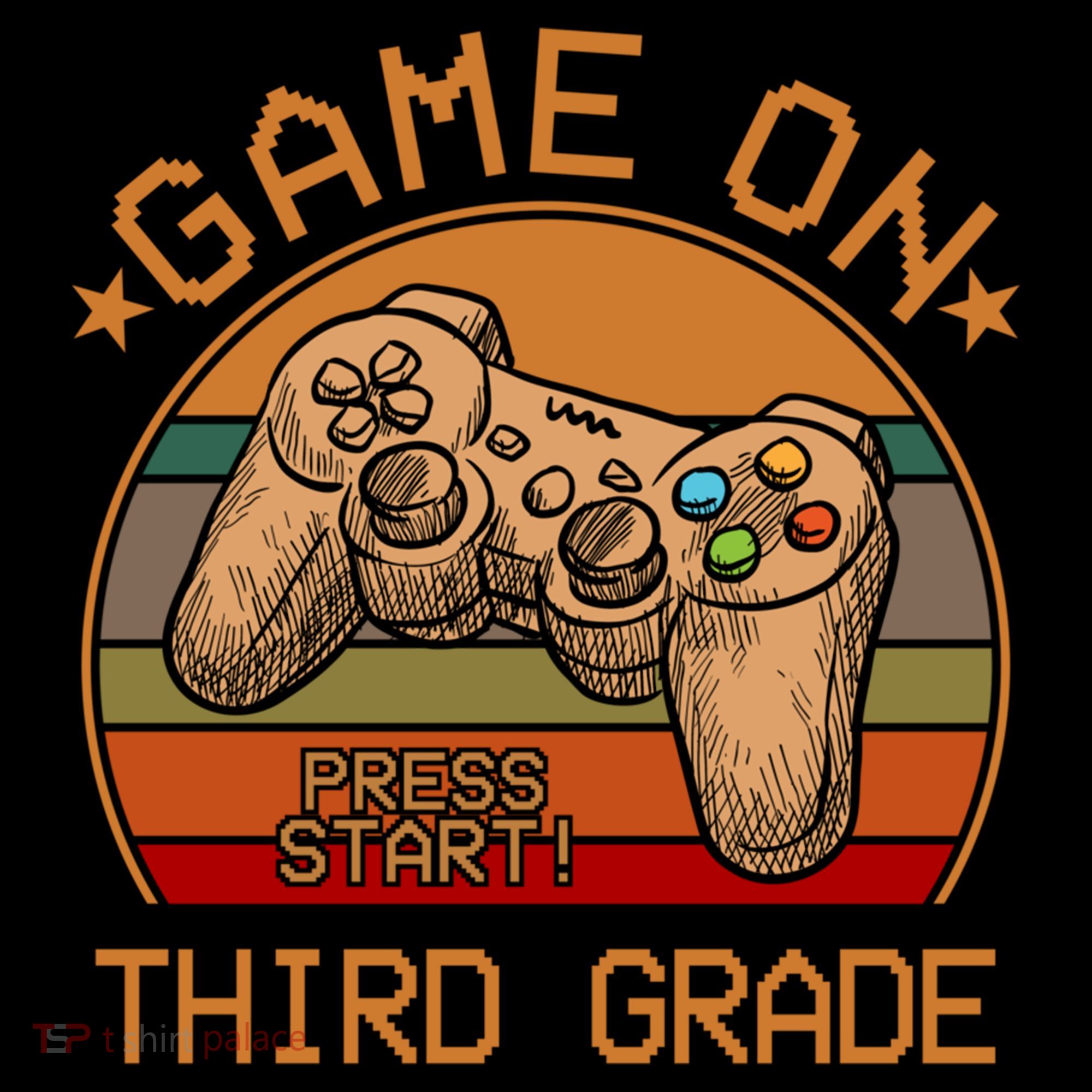 Game On Third Grade Back To School Gamer Funny Funny Gift Women's Hoodie