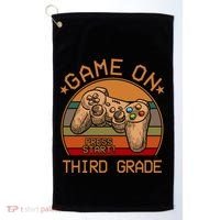 Game On Third Grade Back To School Gamer Funny Funny Gift Golf Towel thumb 0