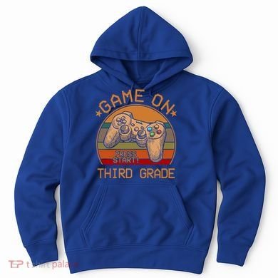 Game On Third Grade Back To School Gamer Funny Funny Gift Hoodie
