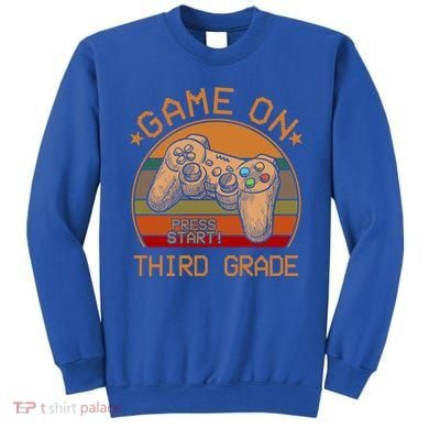 Game On Third Grade Back To School Gamer Funny Funny Gift Sweatshirt