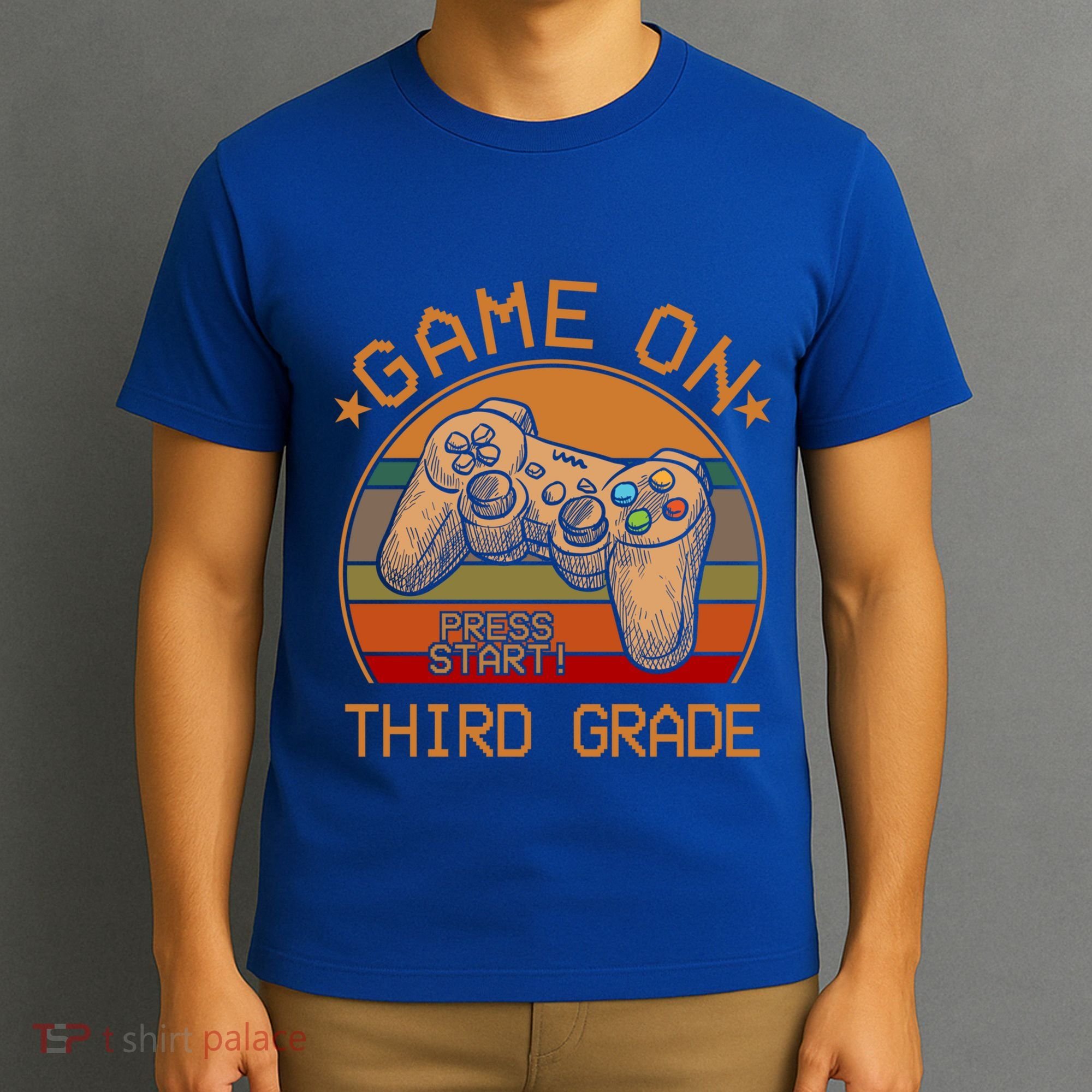 Game On Third Grade Back To School Gamer Funny Funny Gift T-Shirt