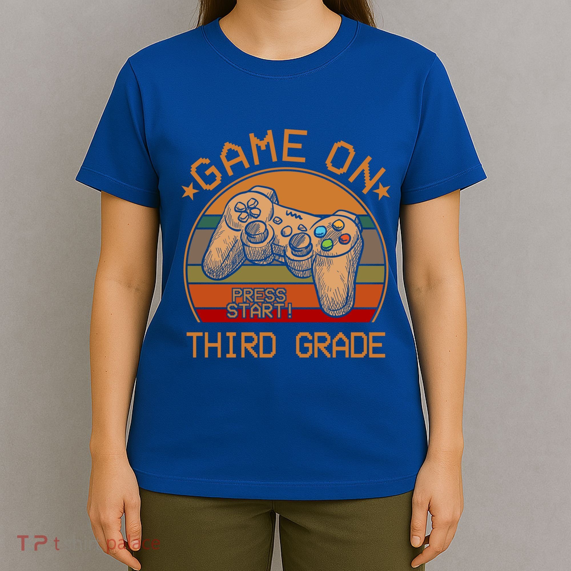 Game On Third Grade Back To School Gamer Funny Funny Gift T-Shirt