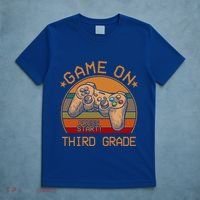 Game On Third Grade Back To School Gamer Funny Funny Gift T-Shirt thumb 5