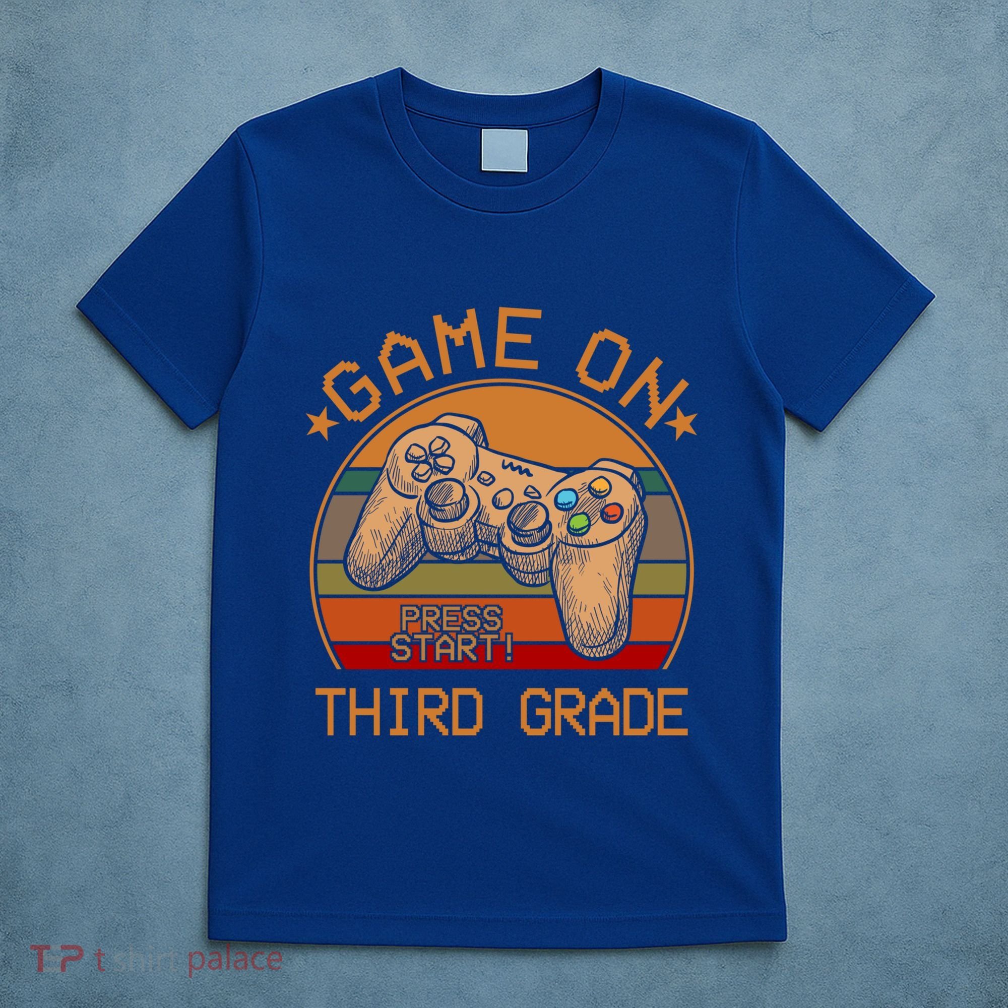 Game On Third Grade Back To School Gamer Funny Funny Gift T-Shirt