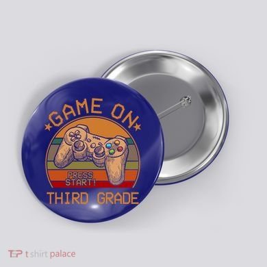 Game On Third Grade Back To School Gamer Funny Funny Gift Button