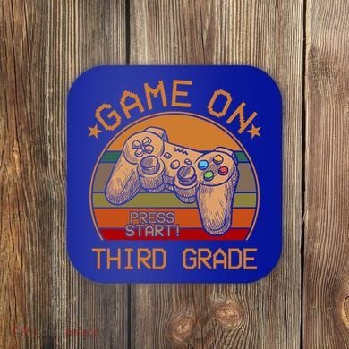 Game On Third Grade Back To School Gamer Funny Funny Gift Coaster