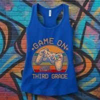 Game On Third Grade Back To School Gamer Funny Funny Gift Women's Tank Top thumb 3