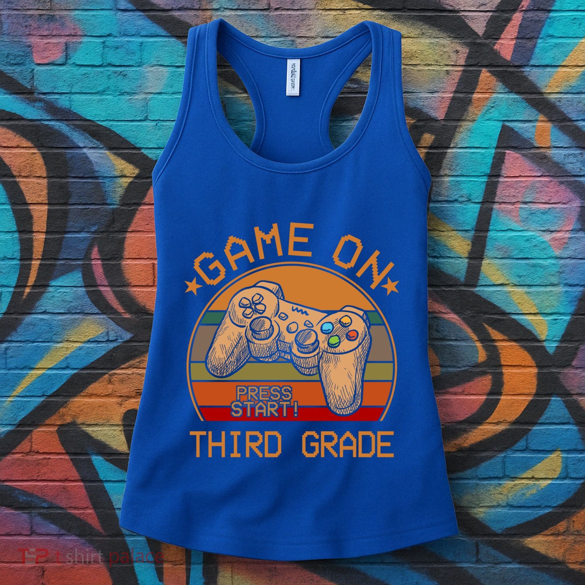 Game On Third Grade Back To School Gamer Funny Funny Gift Women's Tank Top
