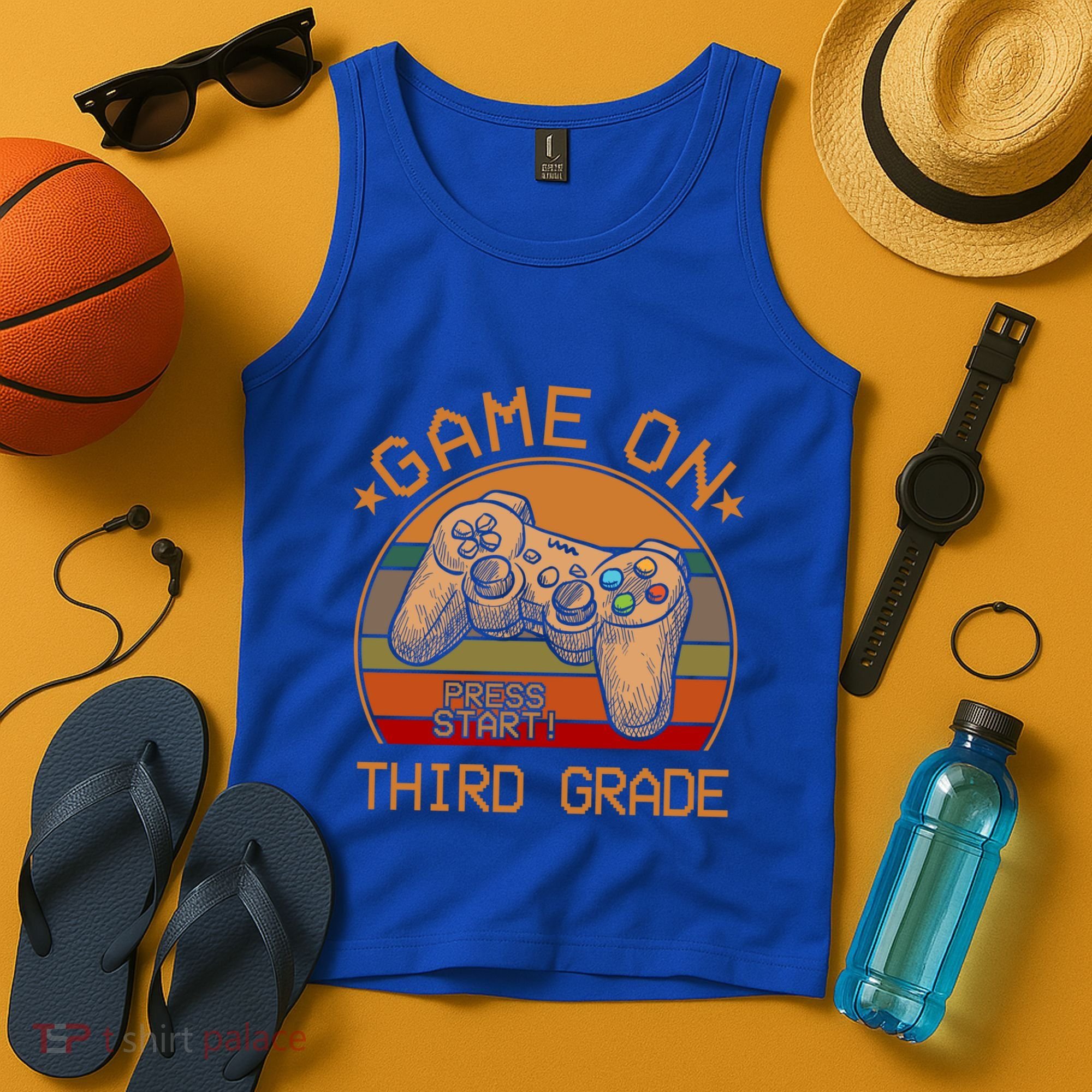 Game On Third Grade Back To School Gamer Funny Funny Gift Tank Top