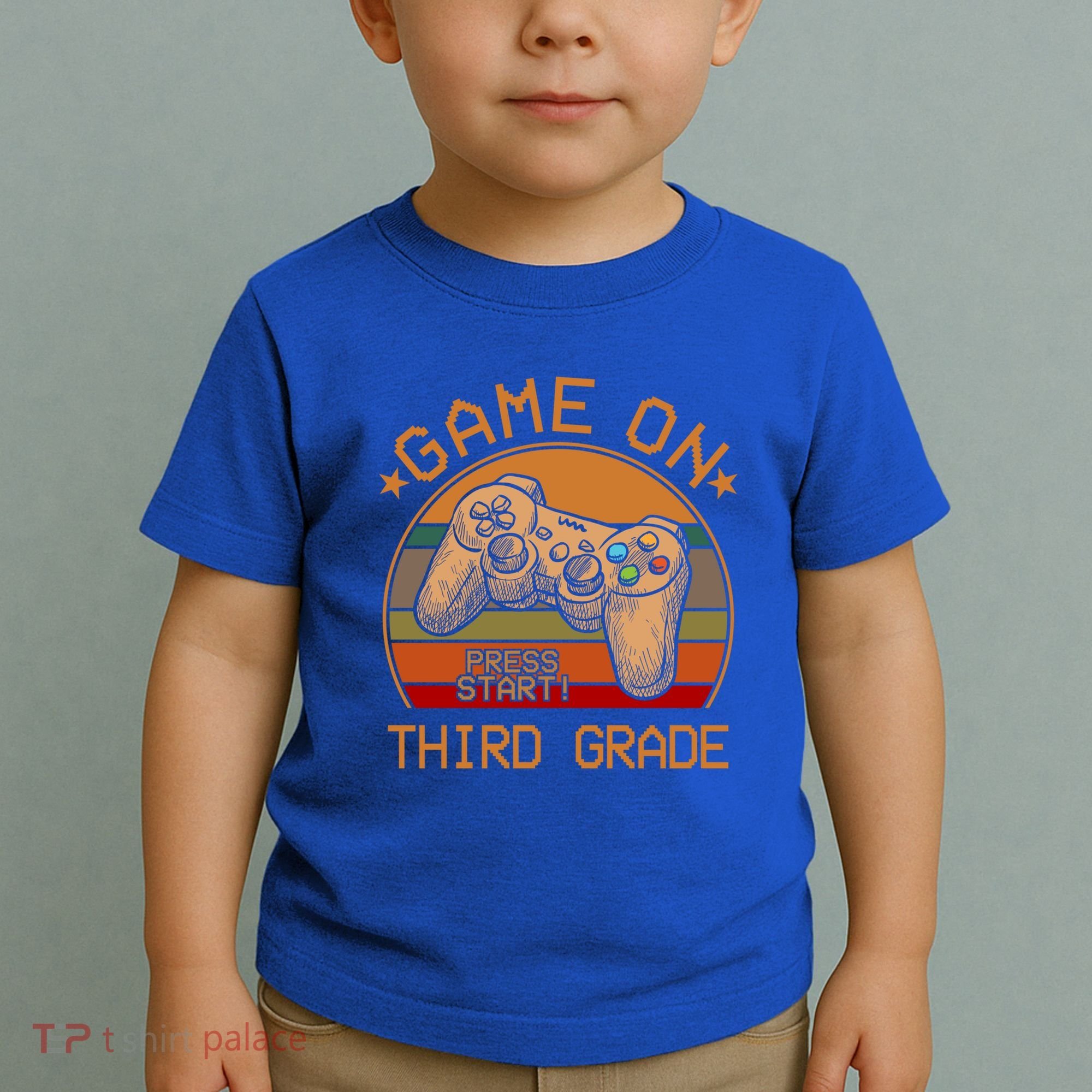 Game On Third Grade Back To School Gamer Funny Funny Gift Toddler T-Shirt