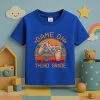 Game On Third Grade Back To School Gamer Funny Funny Gift Toddler T-Shirt thumb 3