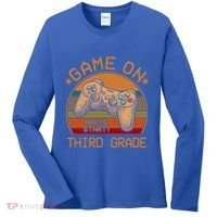 Game On Third Grade Back To School Gamer Funny Funny Gift Women's Long Sleeve Shirt thumb 0