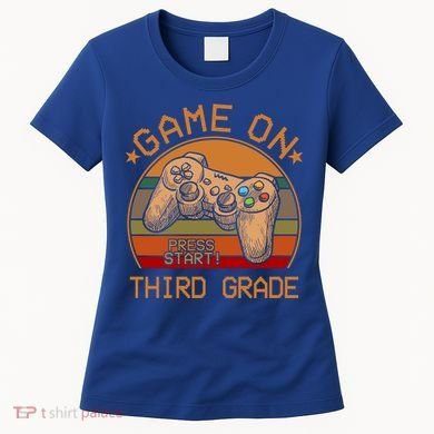 Game On Third Grade Back To School Gamer Funny Funny Gift Women's T-Shirt