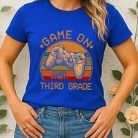 Game On Third Grade Back To School Gamer Funny Funny Gift Women's T-Shirt thumb 2