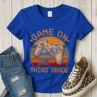 Game On Third Grade Back To School Gamer Funny Funny Gift Women's T-Shirt thumb 3