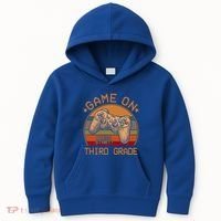 Game On Third Grade Back To School Gamer Funny Funny Gift Kids Hoodie thumb 0