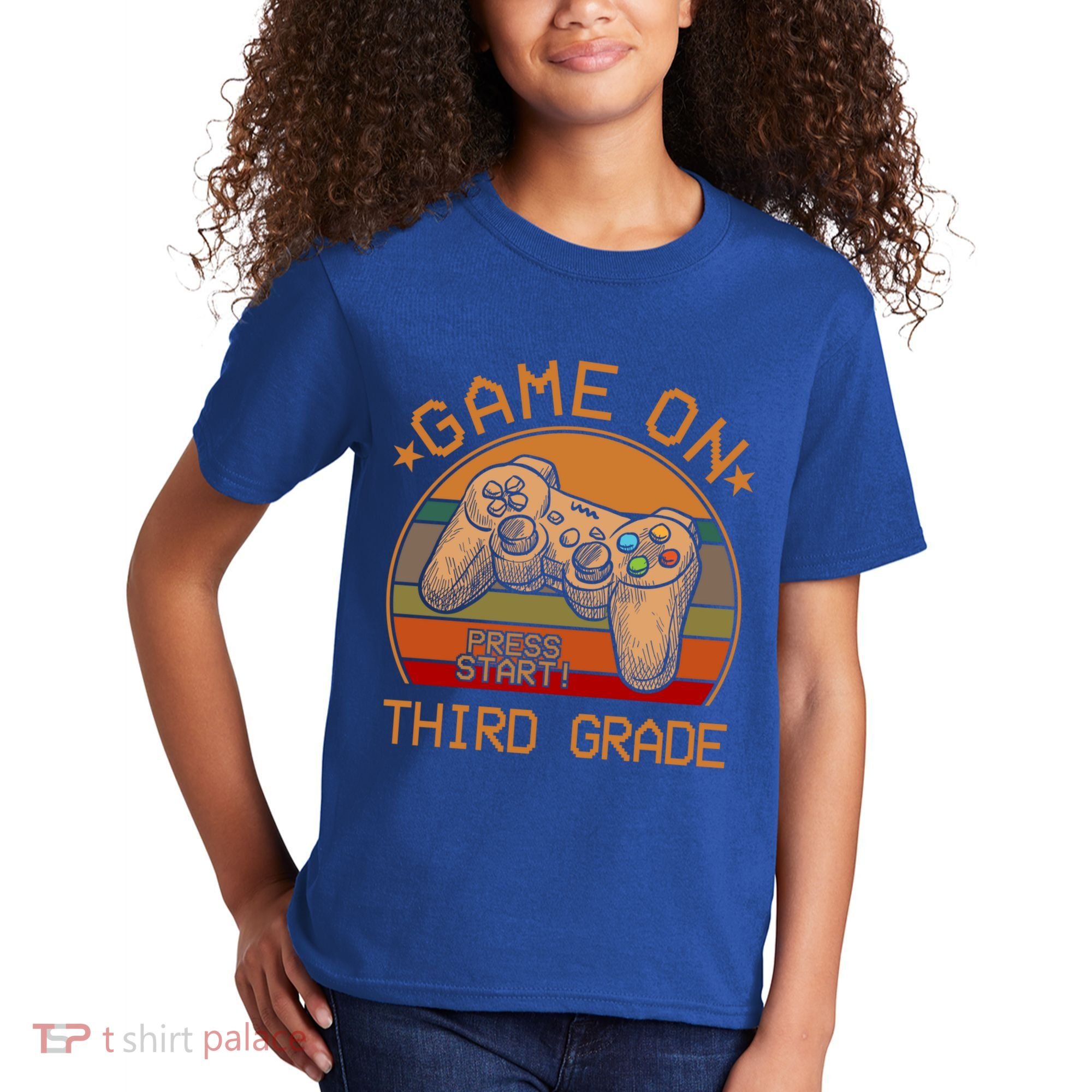 Game On Third Grade Back To School Gamer Funny Funny Gift Kids T-Shirt