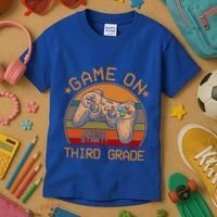 Game On Third Grade Back To School Gamer Funny Funny Gift Kids T-Shirt thumb 3