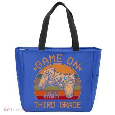 Game On Third Grade Back To School Gamer Funny Funny Gift Tote Bag