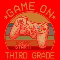 Game On Third Grade Back To School Gamer Funny Funny Gift Santa Hat thumb 1