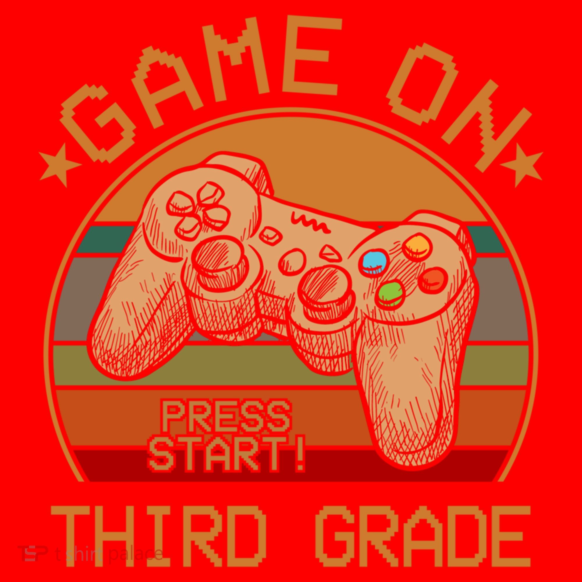 Game On Third Grade Back To School Gamer Funny Funny Gift Santa Hat