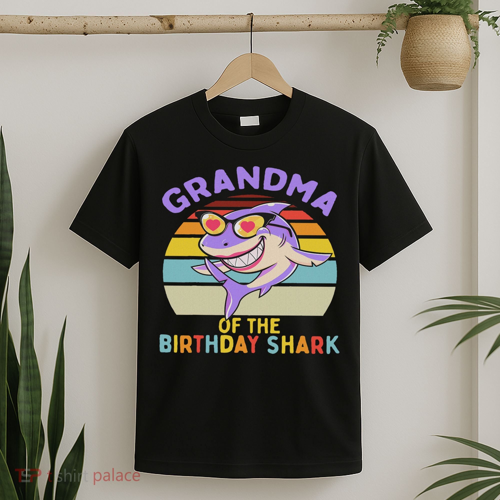 Grandma Of The Shark Birthday Matching Family T-Shirt