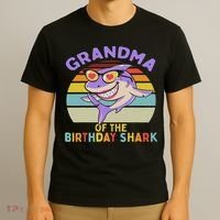 Grandma Of The Shark Birthday Matching Family T-Shirt thumb 3