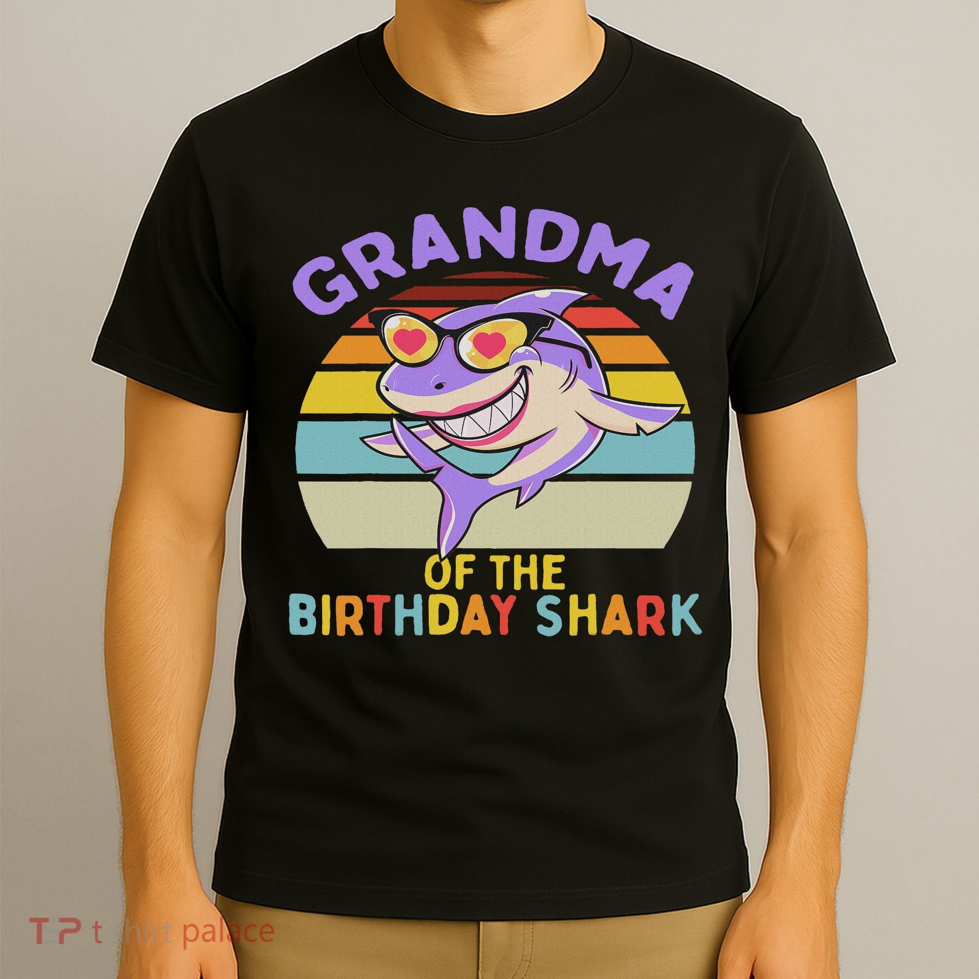 Grandma Of The Shark Birthday Matching Family T-Shirt