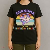 Grandma Of The Shark Birthday Matching Family T-Shirt thumb 4