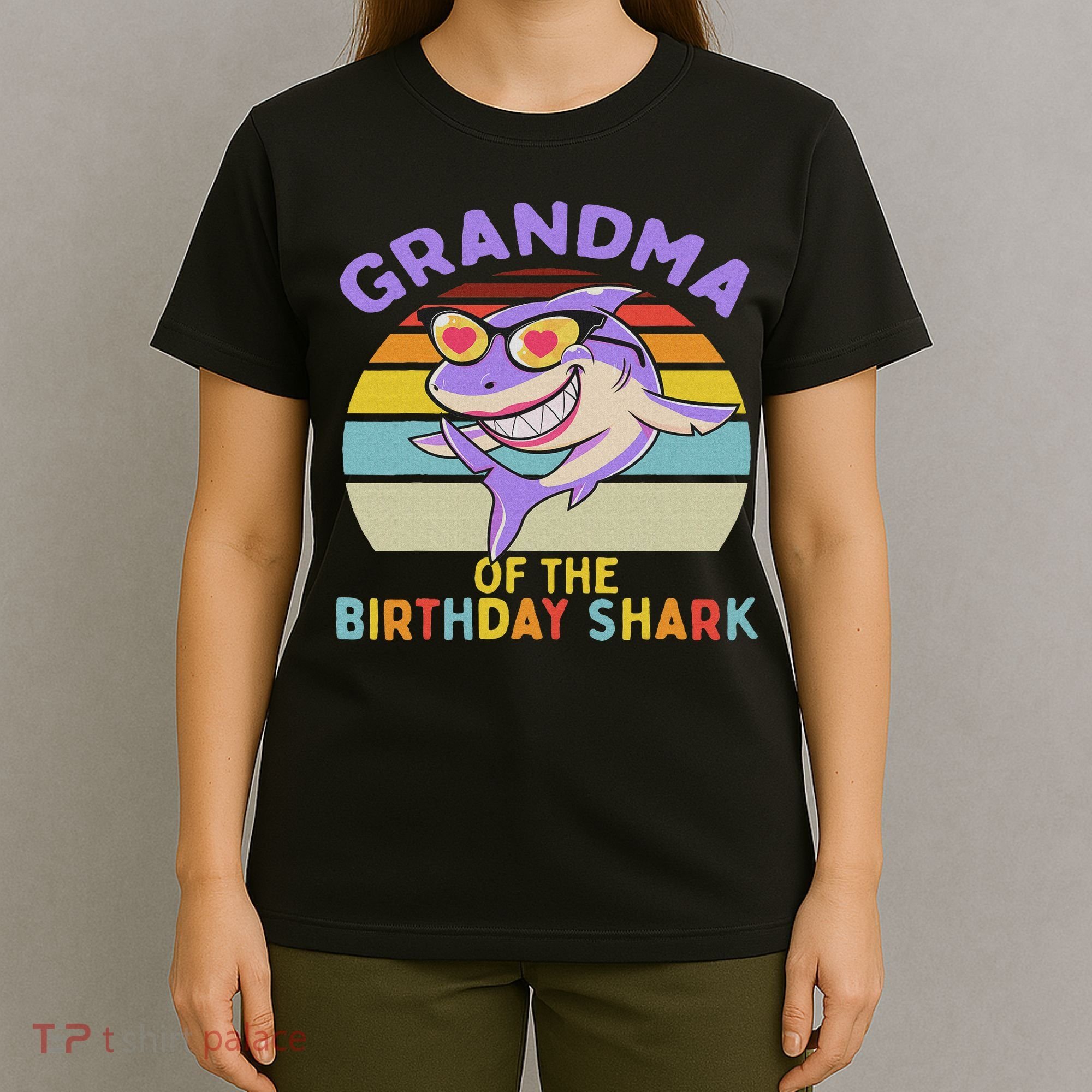 Grandma Of The Shark Birthday Matching Family T-Shirt