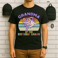 Grandma Of The Shark Birthday Matching Family T-Shirt thumb 6