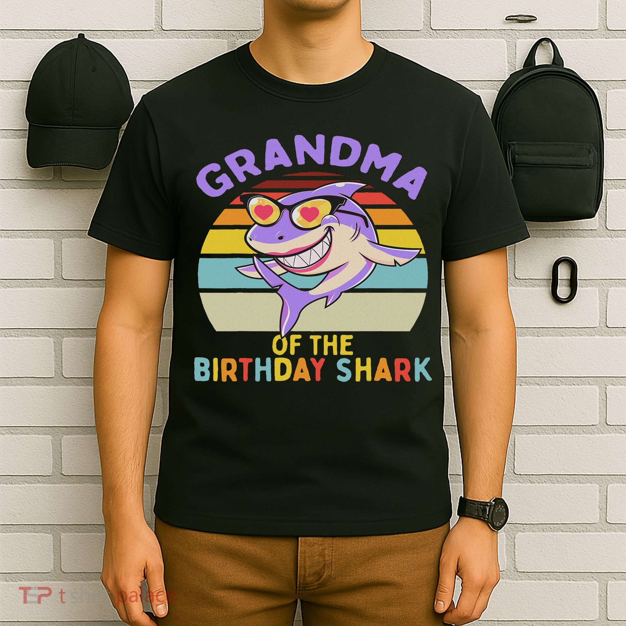 Grandma Of The Shark Birthday Matching Family T-Shirt
