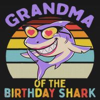 Grandma Of The Shark Birthday Matching Family T-Shirt thumb 7