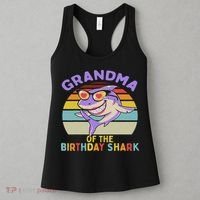 Grandma Of The Shark Birthday Matching Family Women's Tank Top thumb 3