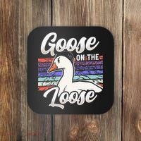 Goose On The Loose Animal Geese Owner Lover Coaster thumb 0