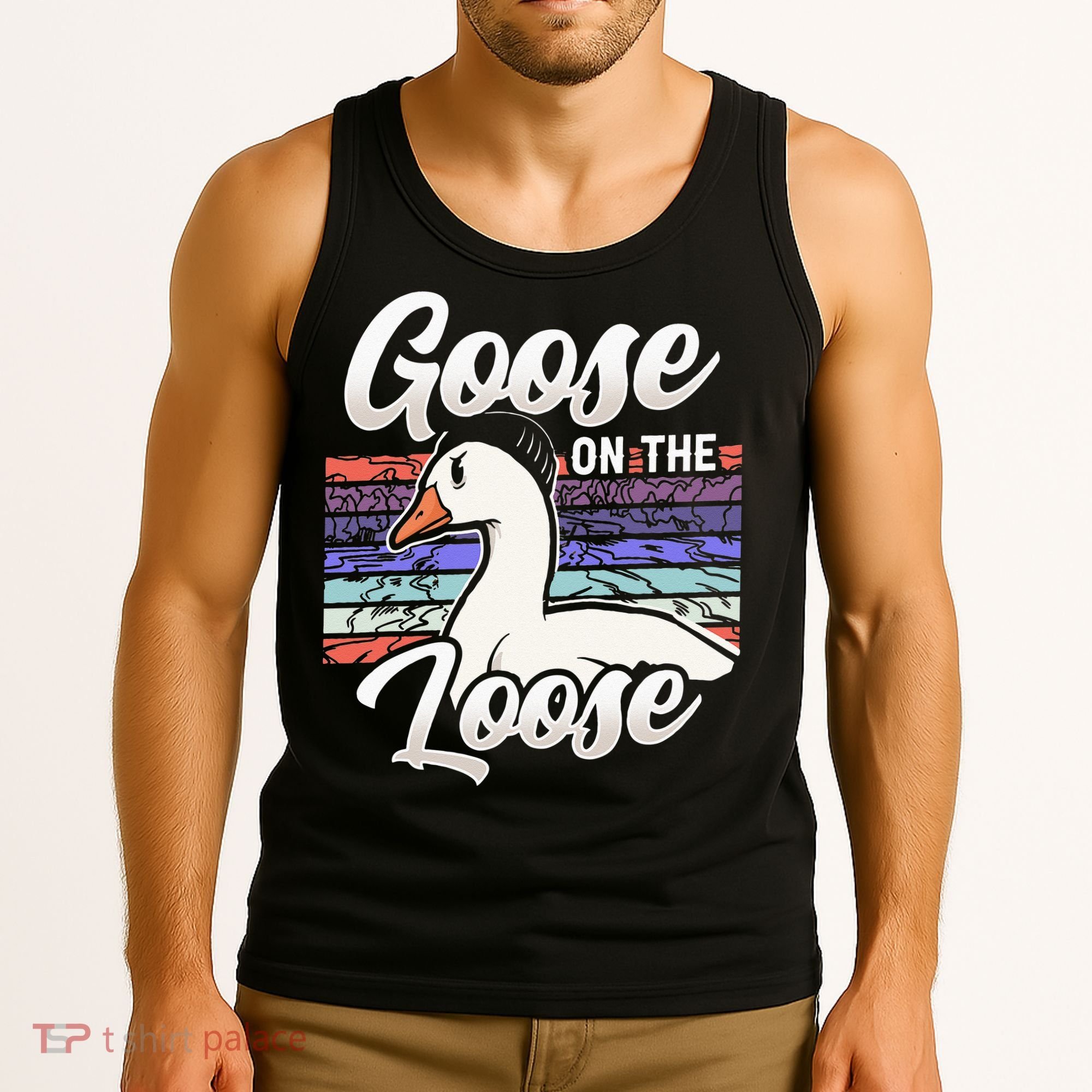 Goose On The Loose Animal Geese Owner Lover Tank Top