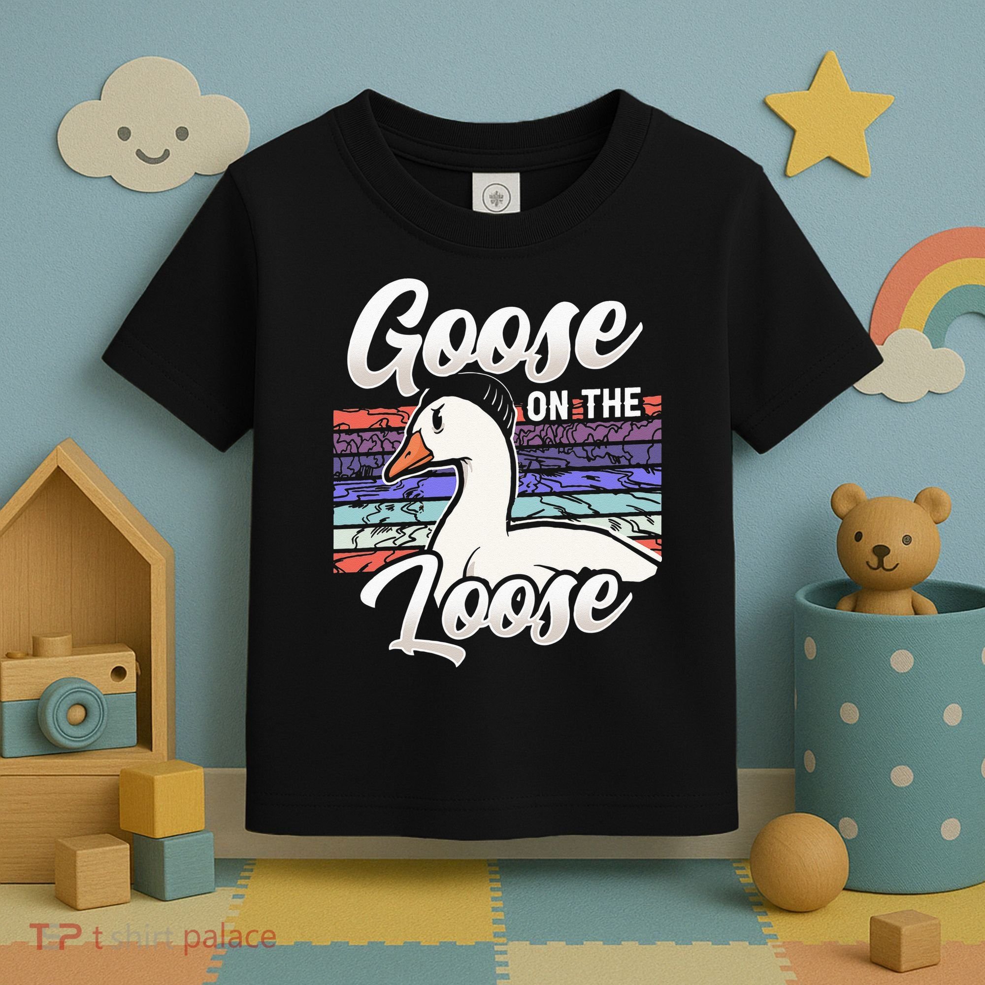 Goose On The Loose Animal Geese Owner Lover Toddler T-Shirt