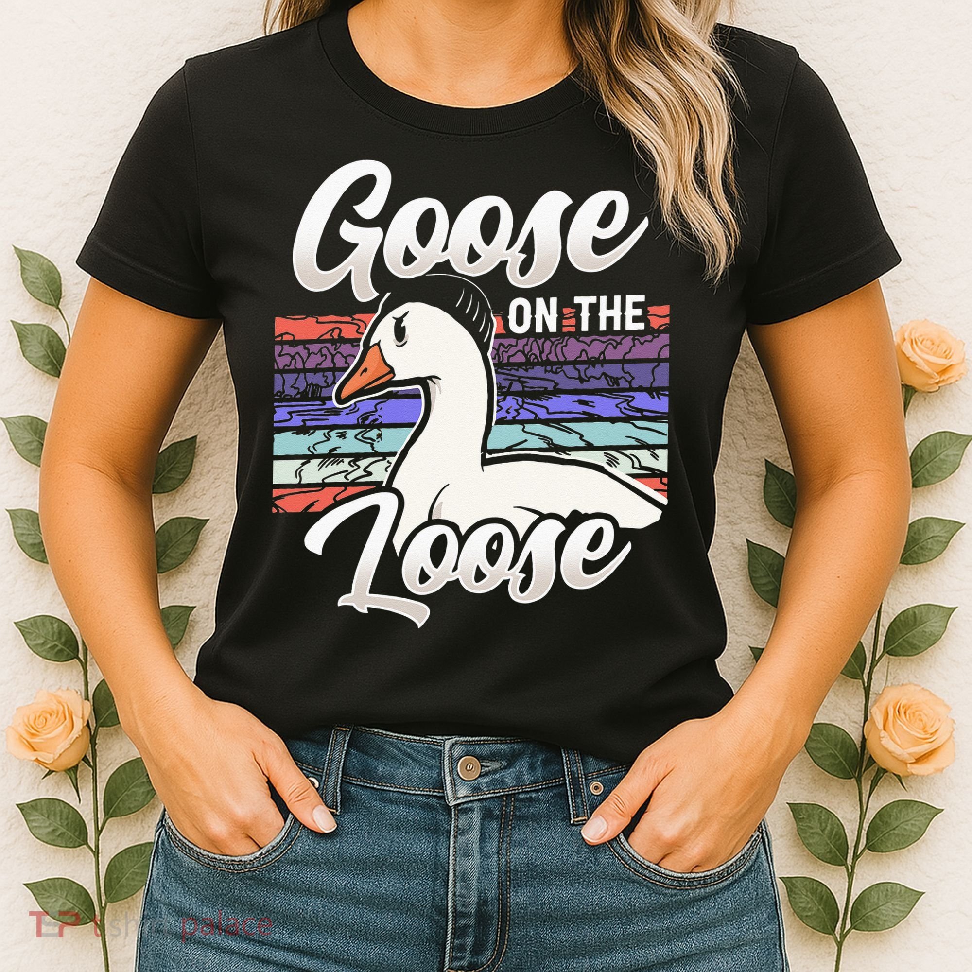 Goose On The Loose Animal Geese Owner Lover Women's T-Shirt