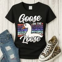 Goose On The Loose Animal Geese Owner Lover Women's T-Shirt thumb 3