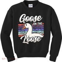 Goose On The Loose Animal Geese Owner Lover Kids Sweatshirt thumb 0