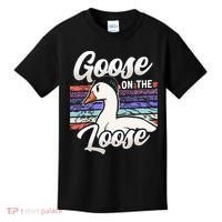 Goose On The Loose Animal Geese Owner Lover Kids T-Shirt thumb 0