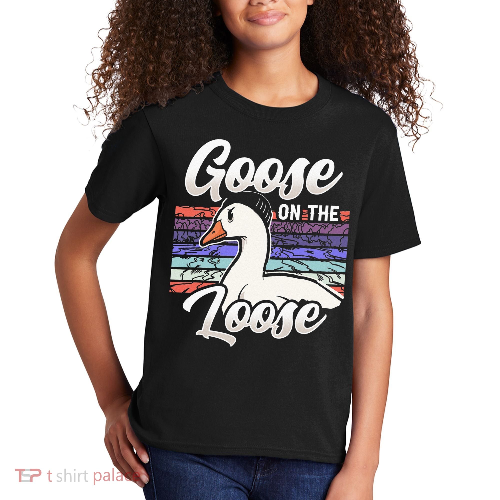 Goose On The Loose Animal Geese Owner Lover Kids T-Shirt