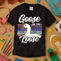 Goose On The Loose Animal Geese Owner Lover Kids T-Shirt thumb 3