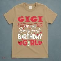 Gigi Of The Berry First Birthday Girl Strawberry Grandma T-Shirt thumb 5