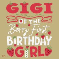 Gigi Of The Berry First Birthday Girl Strawberry Grandma T-Shirt thumb 7