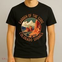 Garden Of The Gods Colorado Springs Distressed Circle T-Shirt thumb 3